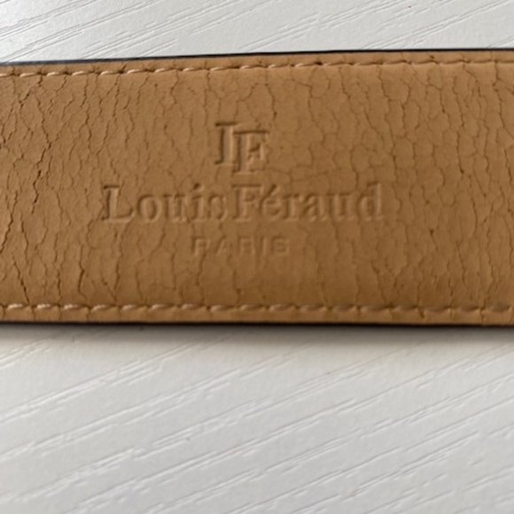 Louis Feraud Paris Genuine Pebble Leather Dark Brown Coffee Size 100/115 - Picture 6 of 12